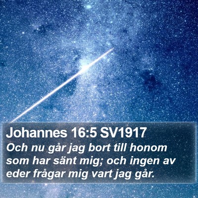 Johannes 16:5 SV1917 Bible Verse Image