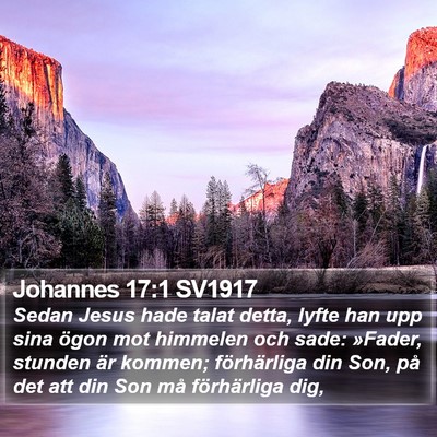 Johannes 17:1 SV1917 Bible Verse Image