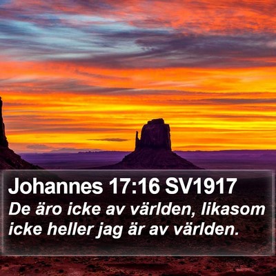 Johannes 17:16 SV1917 Bible Verse Image