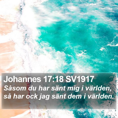 Johannes 17:18 SV1917 Bible Verse Image