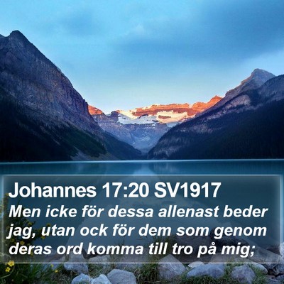 Johannes 17:20 SV1917 Bible Verse Image