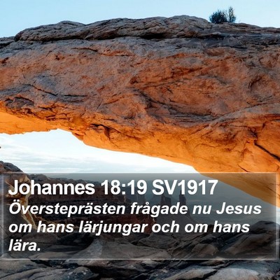 Johannes 18:19 SV1917 Bible Verse Image