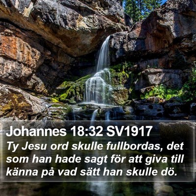 Johannes 18:32 SV1917 Bible Verse Image