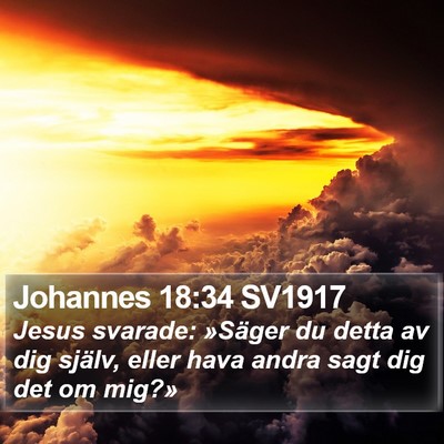 Johannes 18:34 SV1917 Bible Verse Image
