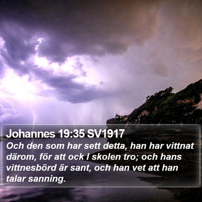 Johannes 19:35 SV1917 Bible Verse Image