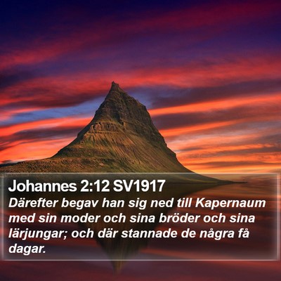Johannes 2:12 SV1917 Bible Verse Image