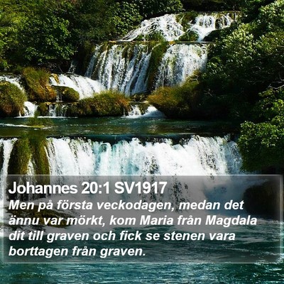 Johannes 20:1 SV1917 Bible Verse Image