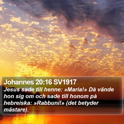 Johannes 20:16 SV1917 Bible Verse Image