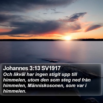Johannes 3:13 SV1917 Bible Verse Image