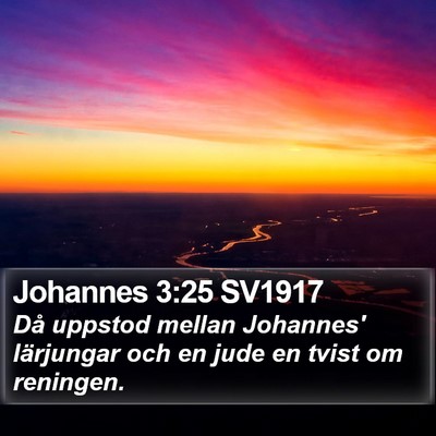 Johannes 3:25 SV1917 Bible Verse Image