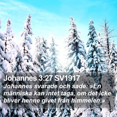 Johannes 3:27 SV1917 Bible Verse Image
