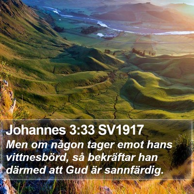 Johannes 3:33 SV1917 Bible Verse Image