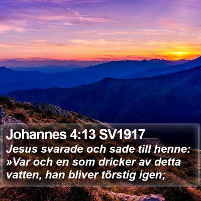 Johannes 4:13 SV1917 Bible Verse Image