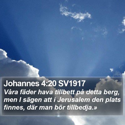 Johannes 4:20 SV1917 Bible Verse Image