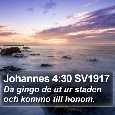 Johannes 4:30 SV1917 Bible Verse Image