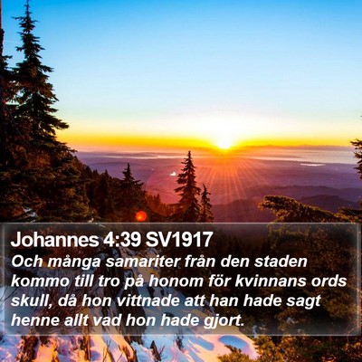 Johannes 4:39 SV1917 Bible Verse Image