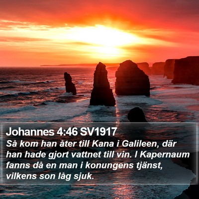 Johannes 4:46 SV1917 Bible Verse Image
