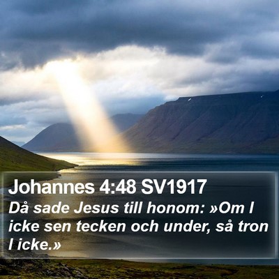 Johannes 4:48 SV1917 Bible Verse Image