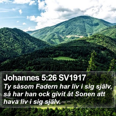 Johannes 5:26 SV1917 Bible Verse Image