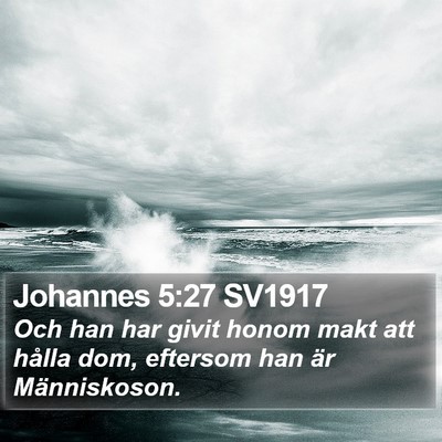 Johannes 5:27 SV1917 Bible Verse Image