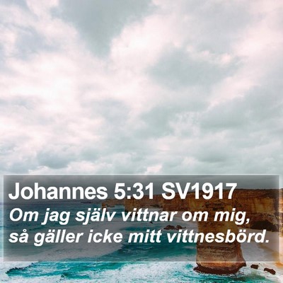 Johannes 5:31 SV1917 Bible Verse Image
