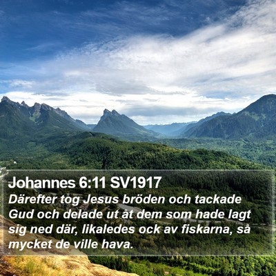 Johannes 6:11 SV1917 Bible Verse Image