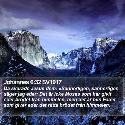 Johannes 6:32 SV1917 Bible Verse Image