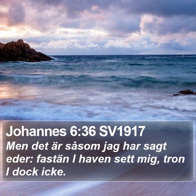 Johannes 6:36 SV1917 Bible Verse Image
