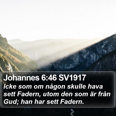 Johannes 6:46 SV1917 Bible Verse Image