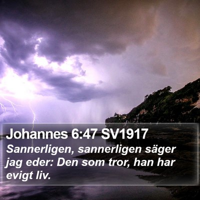 Johannes 6:47 SV1917 Bible Verse Image