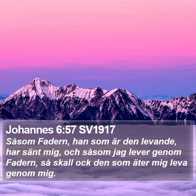 Johannes 6:57 SV1917 Bible Verse Image