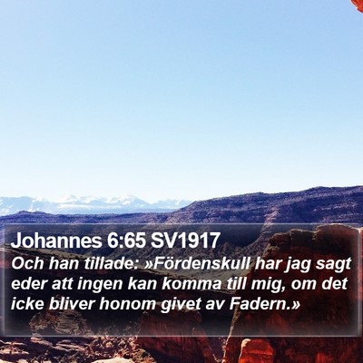 Johannes 6:65 SV1917 Bible Verse Image