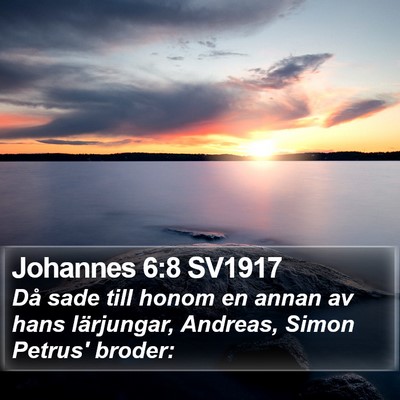 Johannes 6:8 SV1917 Bible Verse Image