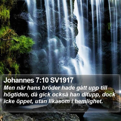 Johannes 7:10 SV1917 Bible Verse Image