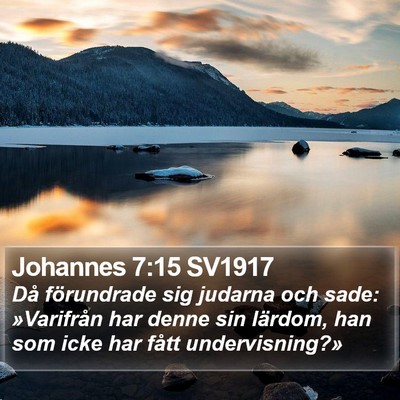 Johannes 7:15 SV1917 Bible Verse Image
