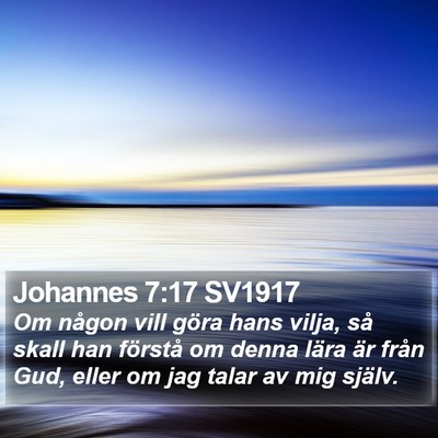 Johannes 7:17 SV1917 Bible Verse Image