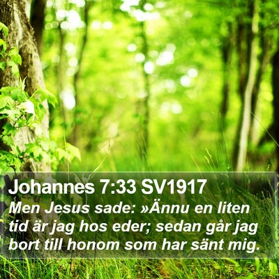 Johannes 7:33 SV1917 Bible Verse Image
