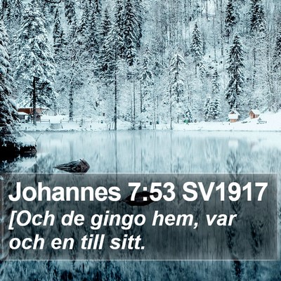 Johannes 7:53 SV1917 Bible Verse Image