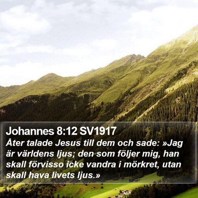 Johannes 8:12 SV1917 Bible Verse Image