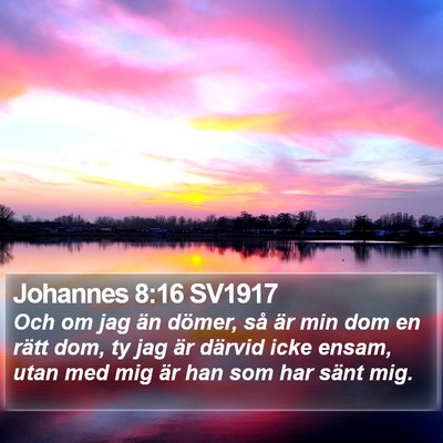 Johannes 8:16 SV1917 Bible Verse Image