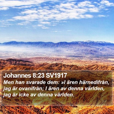 Johannes 8:23 SV1917 Bible Verse Image