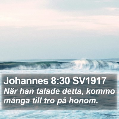 Johannes 8:30 SV1917 Bible Verse Image