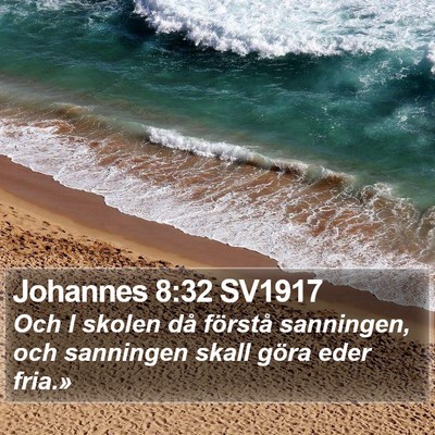 Johannes 8:32 SV1917 Bible Verse Image