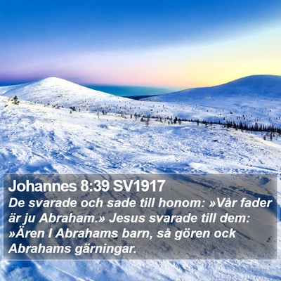 Johannes 8:39 SV1917 Bible Verse Image