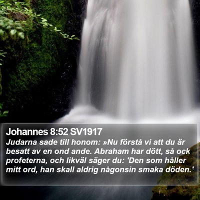 Johannes 8:52 SV1917 Bible Verse Image