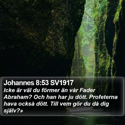 Johannes 8:53 SV1917 Bible Verse Image