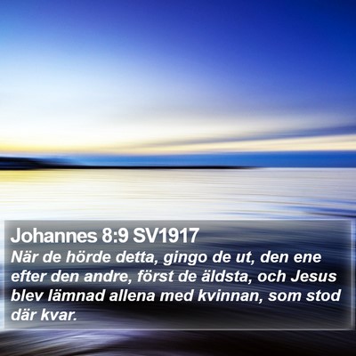 Johannes 8:9 SV1917 Bible Verse Image
