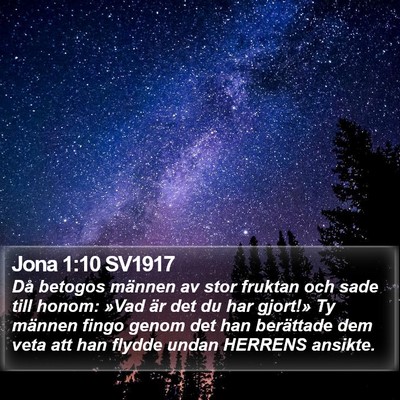 Jona 1:10 SV1917 Bible Verse Image