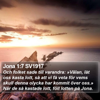 Jona 1:7 SV1917 Bible Verse Image