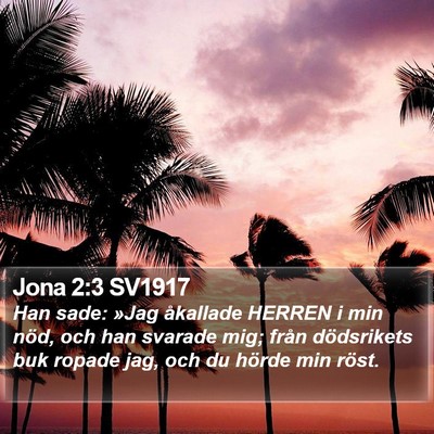 Jona 2:3 SV1917 Bible Verse Image